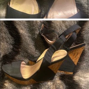 BCBG Wrap Around Ankle Wedges